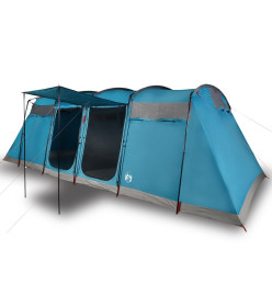 Tente de camping tunnel 10 personnes bleu imperméable