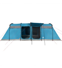 Tente de camping tunnel 10 personnes bleu imperméable