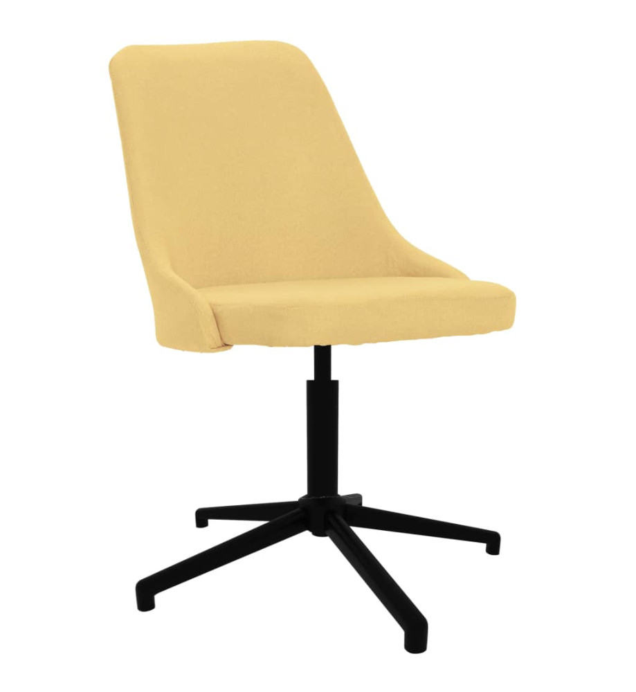 Chaise pivotante de salle à manger Jaune Tissu