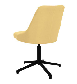 Chaise pivotante de salle à manger Jaune Tissu