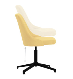 Chaise pivotante de salle à manger Jaune Tissu