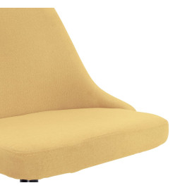 Chaise pivotante de salle à manger Jaune Tissu