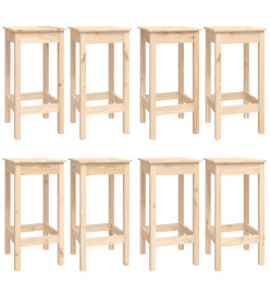 Ensemble de bar 9 pcs Bois de pin massif