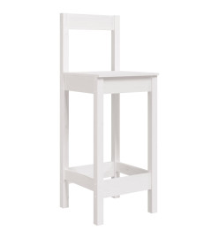 Ensemble de bar de jardin 5 pcs blanc bois massif de pin