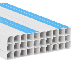 Goulotte de câble auto-adhésive 40x25 mm 30 m PVC