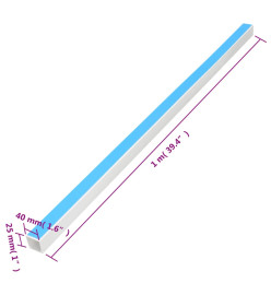 Goulotte de câble auto-adhésive 40x25 mm 30 m PVC