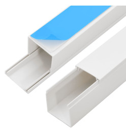 Goulotte de câble auto-adhésive 15x10 mm 10 m PVC