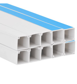 Goulotte de câble auto-adhésive 20x10 mm 10 m PVC