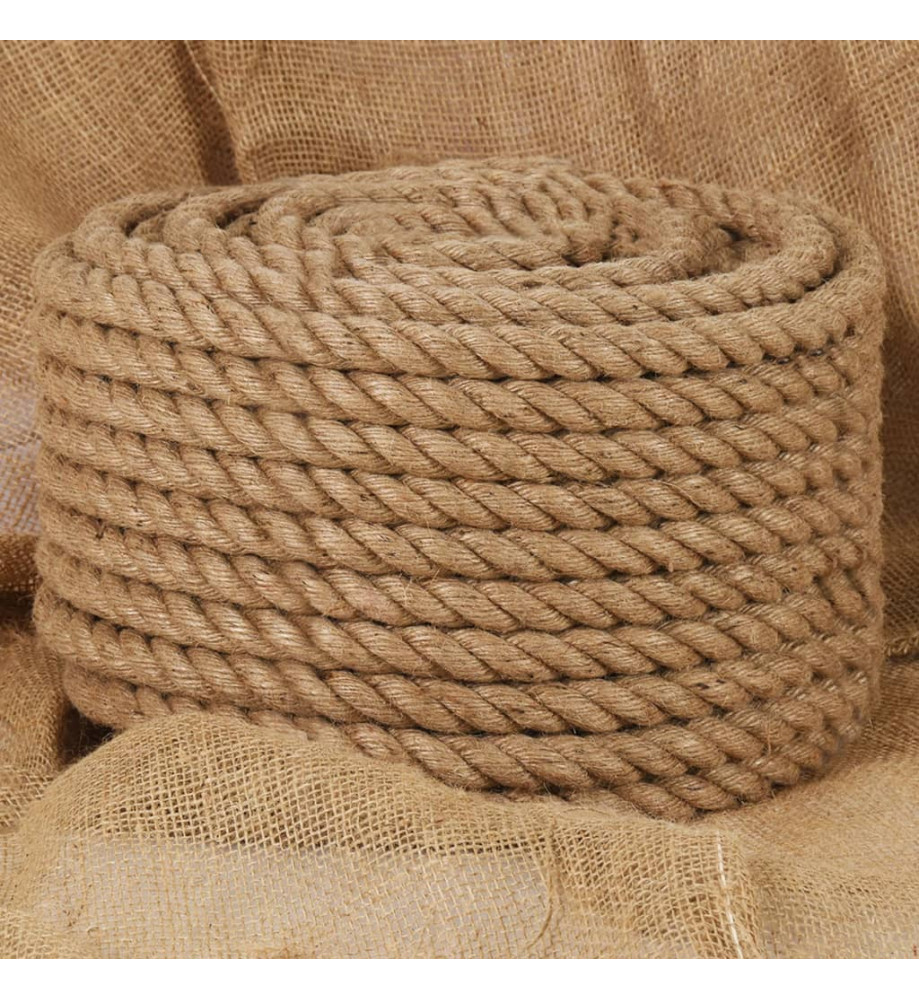 Corde de jute 25 m de long 16 mm d'épaisseur