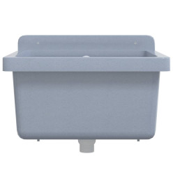 Lavabo pour montage murale gris 40x40x24 cm résine