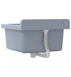 Lavabo pour montage murale gris 40x40x24 cm résine