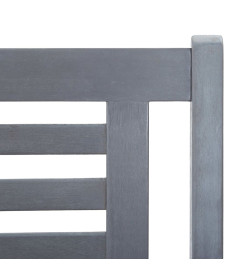 Banc de jardin 3 places avec coussin 150 cm Gris Eucalyptus