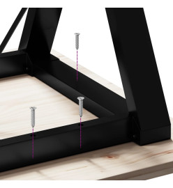 Pieds de table à manger cadre en Y 160x80x73 cm fonte