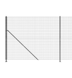 Clôture en treillis métallique avec bride anthracite 1,8x25 m