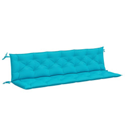 Coussins de banc de jardin lot de 2 turquoise 200x50x7 cm tissu