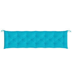 Coussins de banc de jardin lot de 2 turquoise 200x50x7 cm tissu