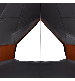 Tente familiale tipi 8 personnes gris et orange imperméable