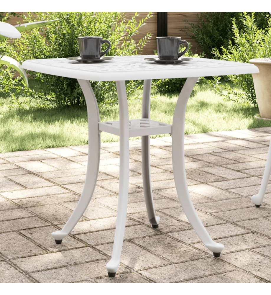 Table de jardin blanc 53x53x53 cm aluminium coulé Table de jardin blanc 53x53x53 cm aluminium coulé