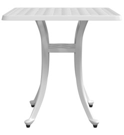 Table de jardin blanc 53x53x53 cm aluminium coulé