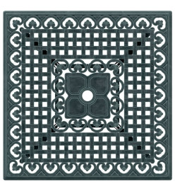 Table de jardin vert 80x80x75 cm aluminium coulé