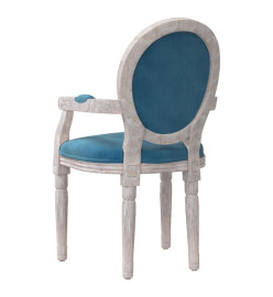 Chaise à manger bleu 54x56x96,5 cm velours