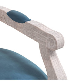 Chaise à manger bleu 54x56x96,5 cm velours