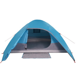 Tente de camping à dôme 4 personnes bleu imperméable