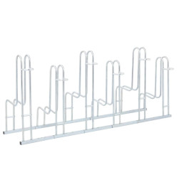 Support de vélo au sol autoportant pour 6 vélos acier galvanisé