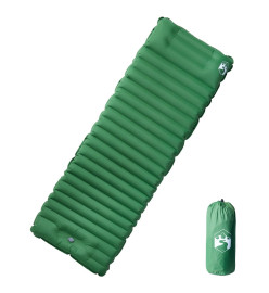 Matelas de camping autogonflant avec oreiller intégré vert