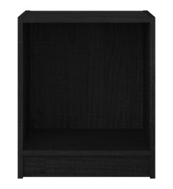 Table de chevet Noir 35,5x33,5x41,5 cm Bois de pin massif