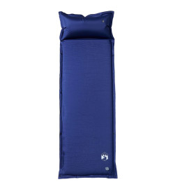 Matelas de camping autogonflant et oreiller intégré bleu marine