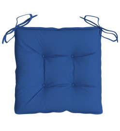 Coussins de chaise lot de 2 bleu 40x40x7 cm tissu oxford