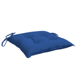 Coussins de chaise lot de 6 bleu 40x40x7 cm tissu oxford