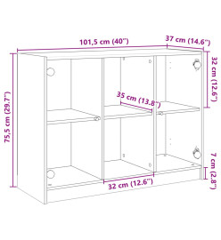 Buffet blanc 101,5x37x75,5 cm bois d'ingénierie