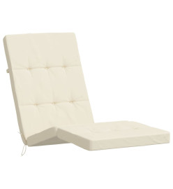 Coussins de chaise longue lot de 2 crème tissu oxford