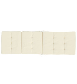 Coussins de chaise longue lot de 2 crème tissu oxford