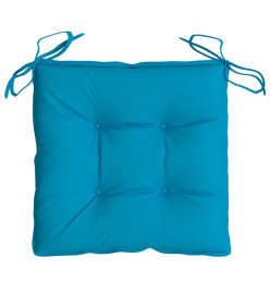 Coussins de chaise lot de 6 bleu clair 40x40x7 cm tissu oxford