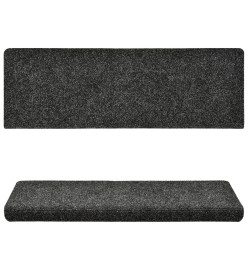 Tapis de marches d'escalier 5 pcs Gris 65x21x4 cm Aiguilleté