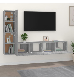 Ensemble de meubles TV 4 pcs Sonoma gris Bois d'ingénierie