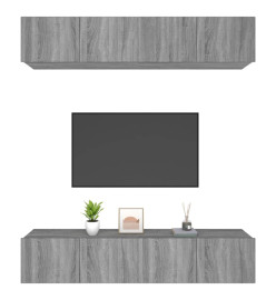 Meubles TV 4 pcs Sonoma gris 80x30x30 cm Bois d'ingénierie