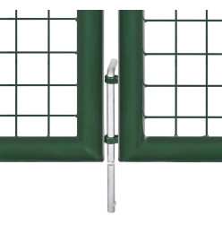 Portal de jardin maille vert 500x175 cm acier galvanisé