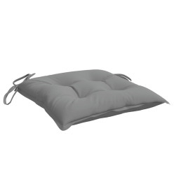 Coussins de chaise lot de 6 gris 40x40x7 cm tissu oxford