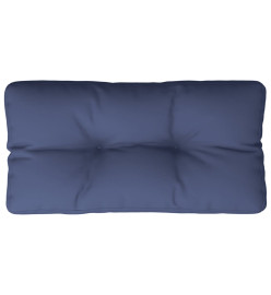 Coussin de palette bleu marine 120x40x12 cm tissu