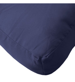 Coussin de palette bleu marine 120x40x12 cm tissu