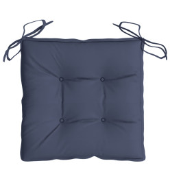 Coussins de chaise lot de 4 bleu marine 40x40x7 cm tissu oxford