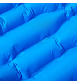 Matelas de camping autogonflant avec oreiller intégré bleu