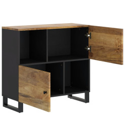 Buffet avec 2 portes 80x33x75 cm bois massif de manguier