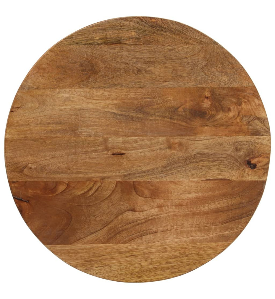 Dessus de table Ø 50x2,5 cm rond bois de manguier massif