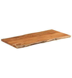 Dessus de table 80x40x2,5 cm rectangulaire bois massif acacia