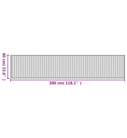 Tapis rectangulaire marron foncé 60x300 cm bambou